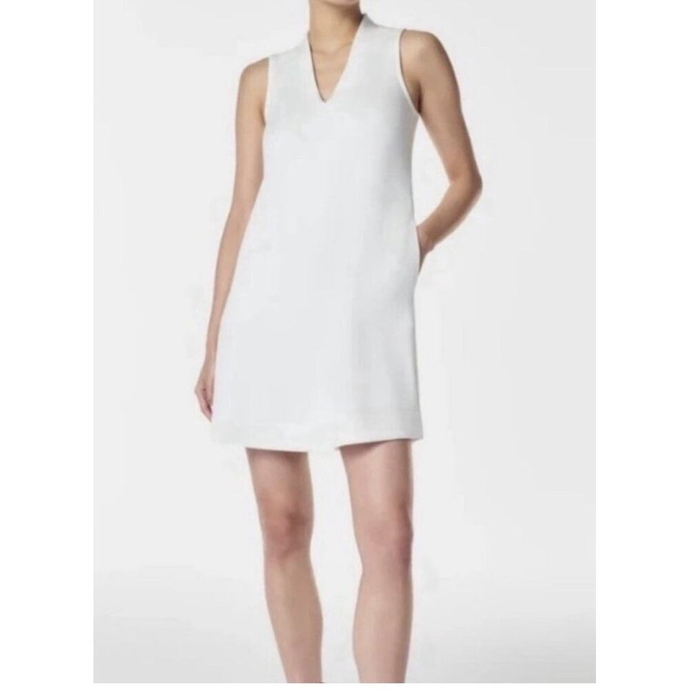 NWT Spanx Air Essentials Mini Sleeveless Dress Womens 3XL Powder White Pockets